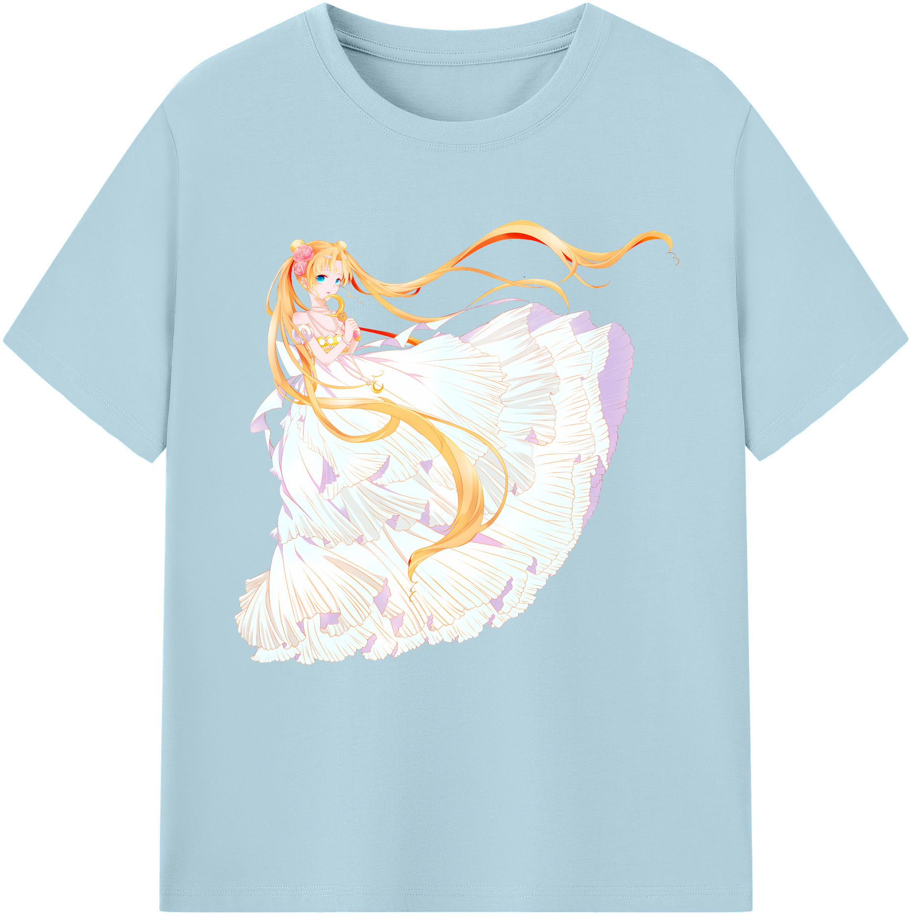 （画像用） 美少女戦士セーラームーン 愛野 美奈子 あいの みなこ Sailor Moon Aino Minako 綿100％半袖Tシャツ（フロントプリント）